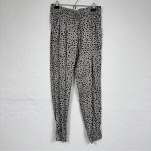 Aritzia Sunday Best Grey Leopard Print Jogger Pants Womens M Casual Cozy Beachy